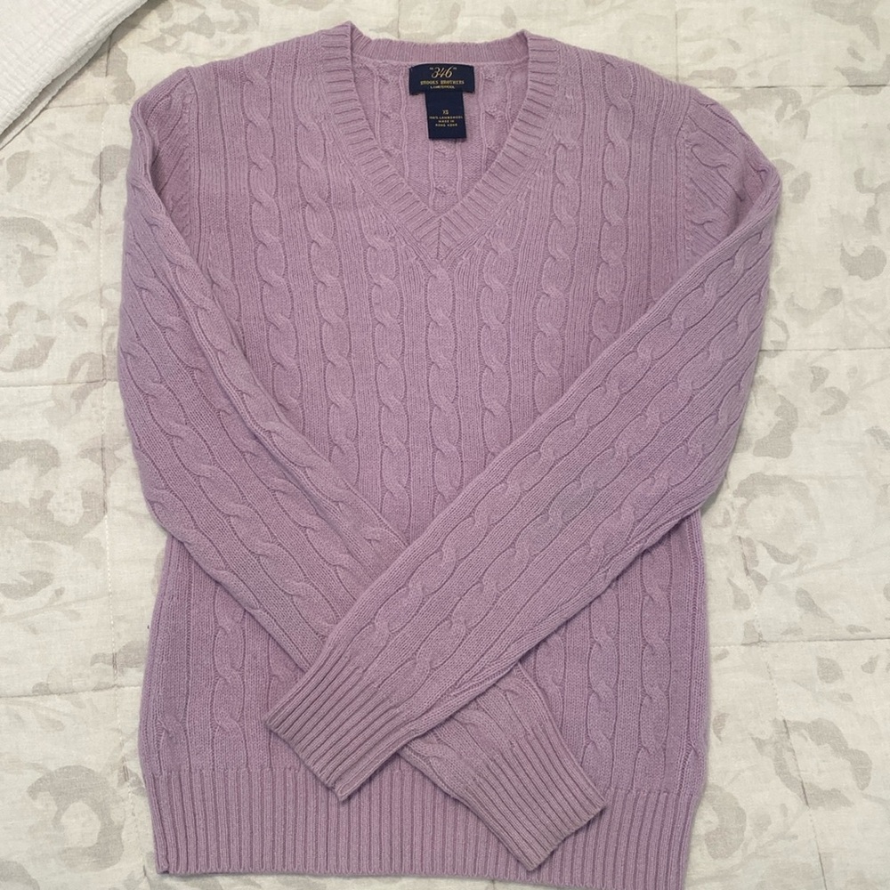 Brooks Brothers Lambswool Sweater size XS lilac
